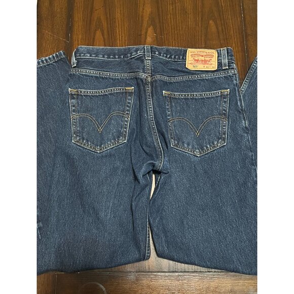 Levi's 505 Medium Wash Regular Fit Men's 34 X 34 Denim Jeans - Picture 5 of 9